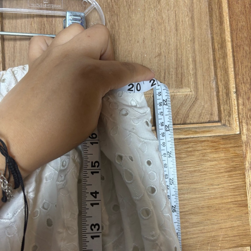 Express women’s white‎ floral top Blouse size L - Picture 4 of 6